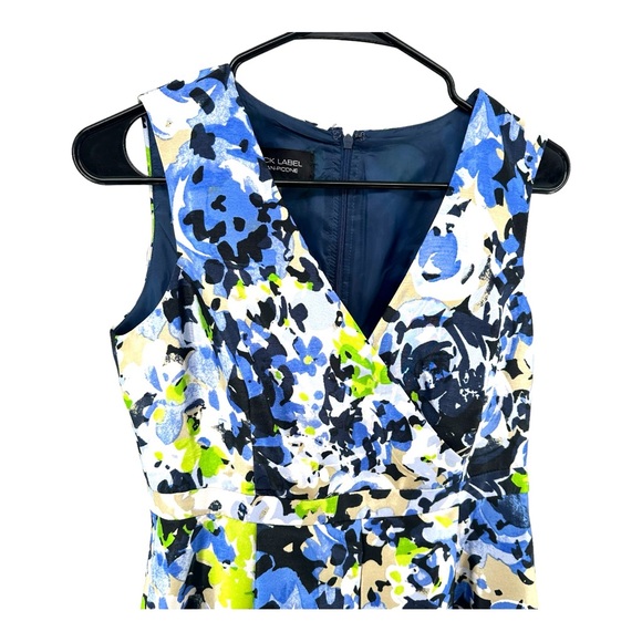 Evan Picone Black Label 2 Floral Sleeveless Fit and Flare Party Dress Cocktail - Picture 2 of 14